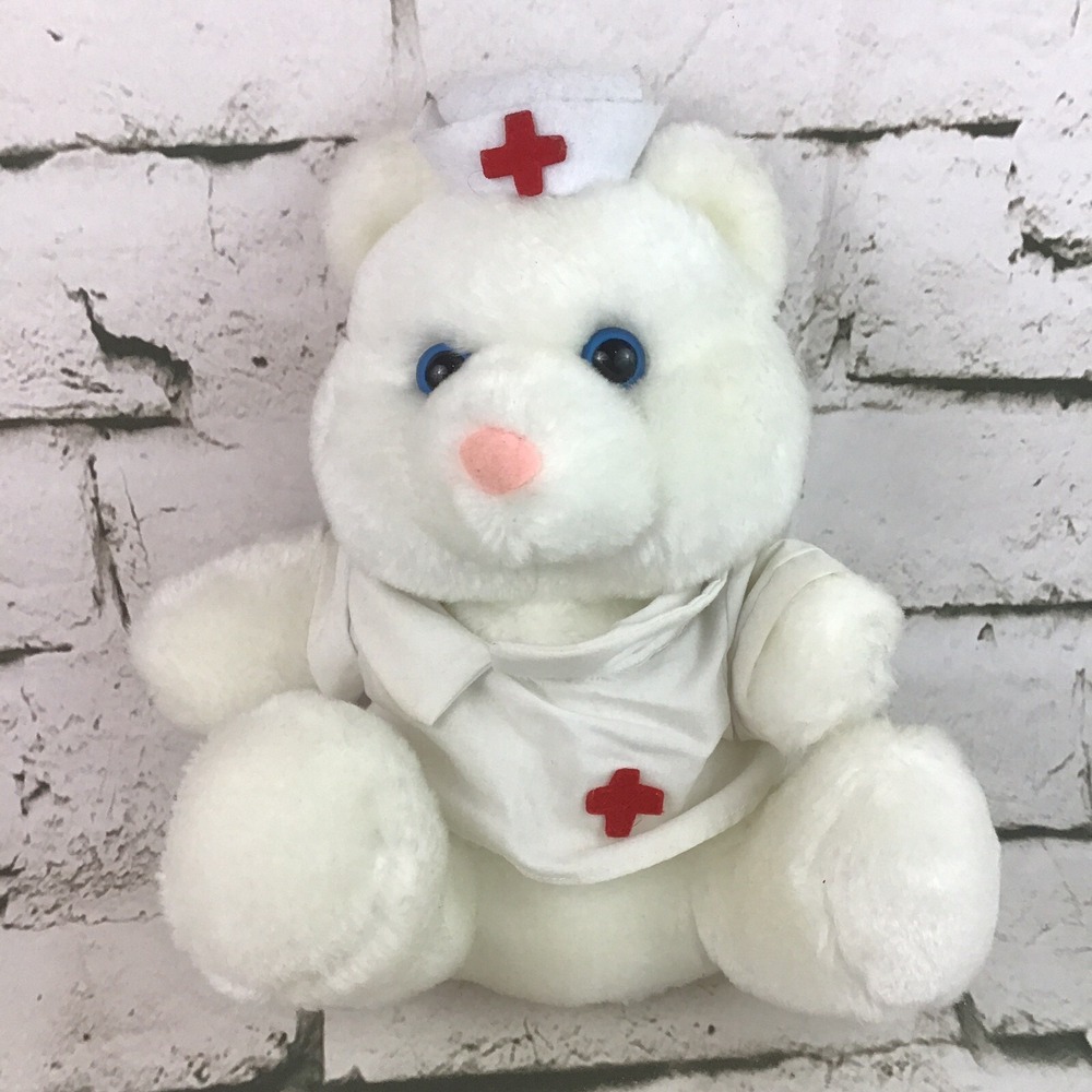 Sugar Loaf Teddy Bear Plush Nurse Doctor Get Well Gift‎ Hospital Stuffed Animal